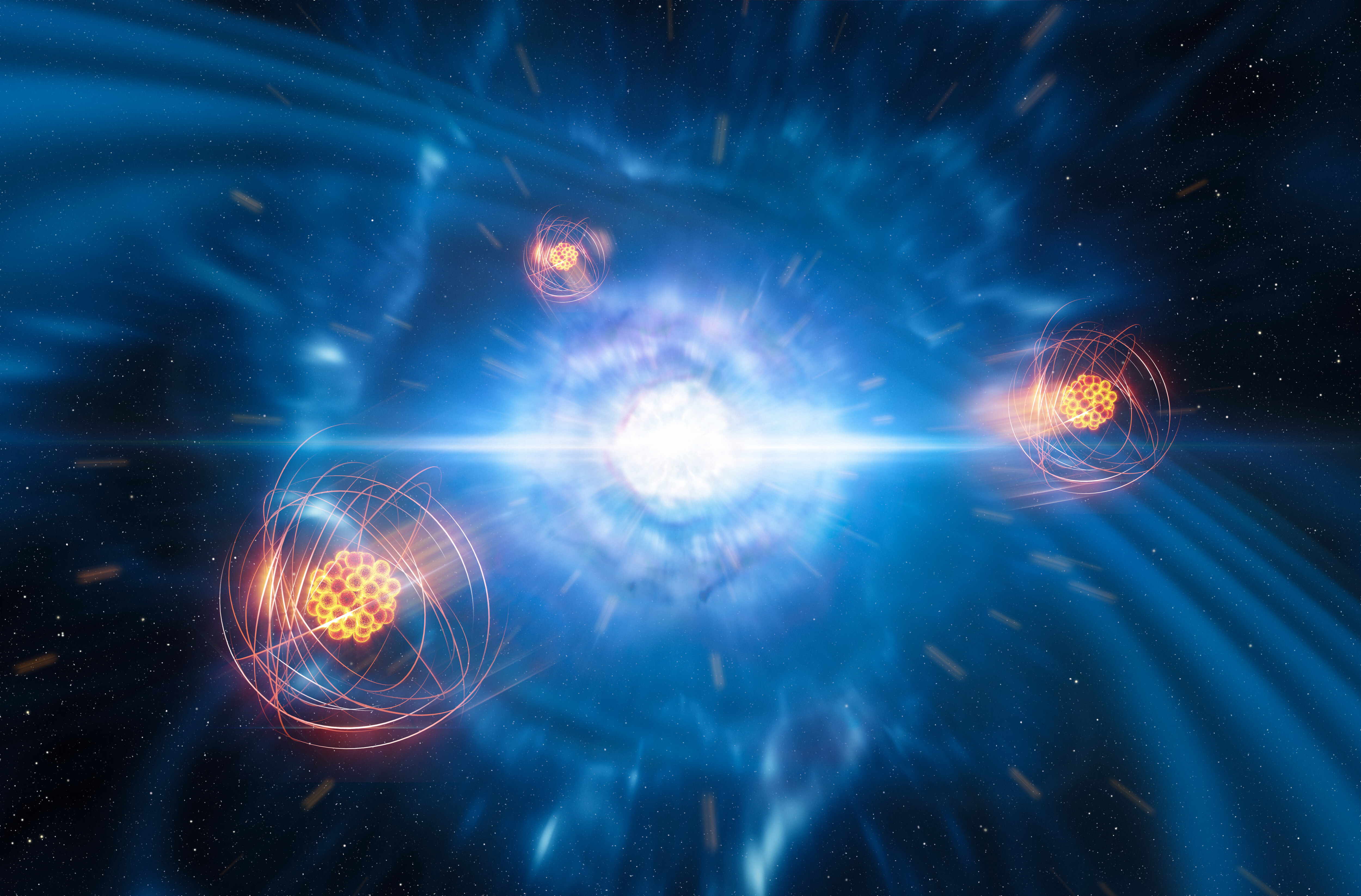 a neutron star in the darkness of space
